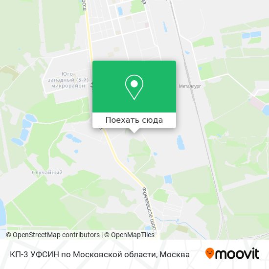 Карта КП-3 УФСИН по Московской области