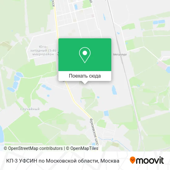 Карта КП-3 УФСИН по Московской области