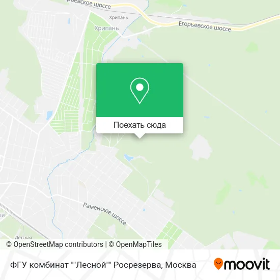 Карта ФГУ комбинат ""Лесной"" Росрезерва