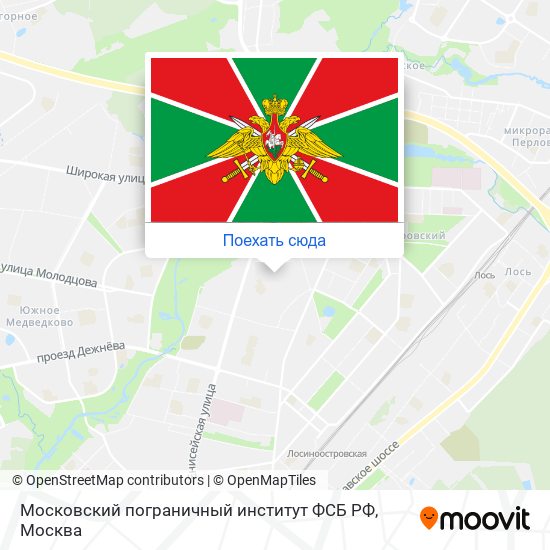 Карта Московский пограничный институт ФСБ РФ