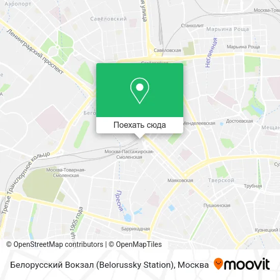Карта Белорусский Вокзал (Belorussky Station)