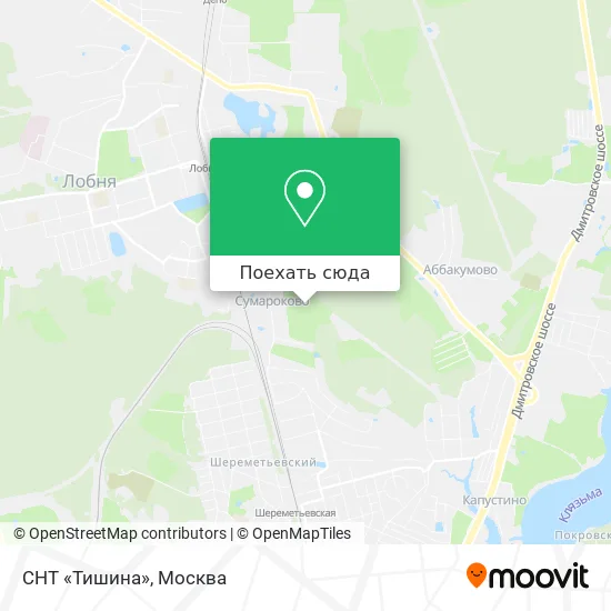 Карта СНТ «Тишина»