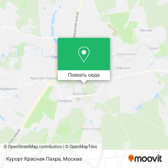 Карта Курорт Красная Пахра