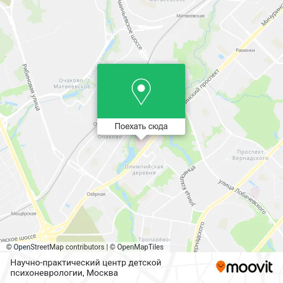 Карта Научно-практический центр детской психоневрологии