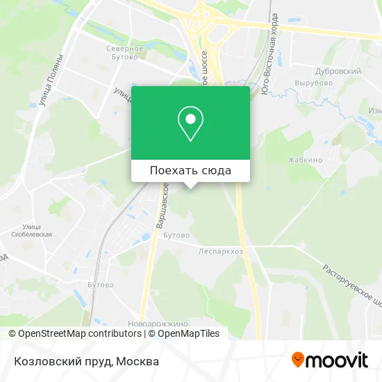 Карта Козловский пруд