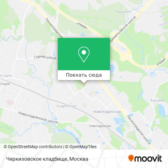 Карта Черкизовское кладбище
