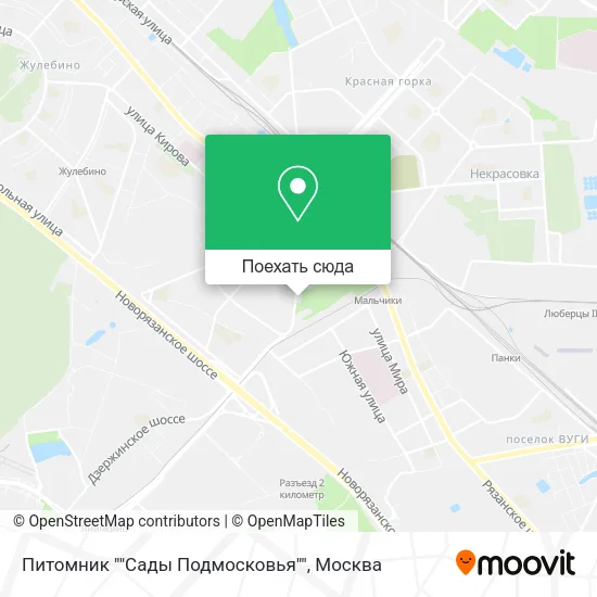 Карта Питомник ""Сады Подмосковья""