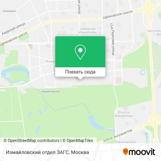 Карта Измайловский отдел ЗАГС