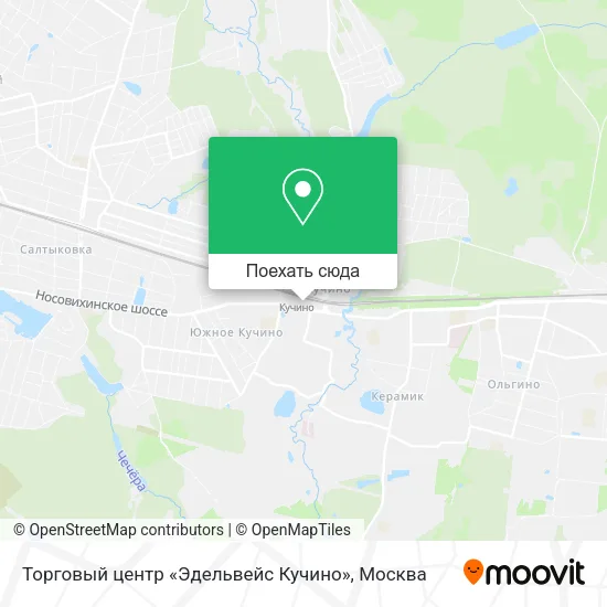 Карта Торговый центр «Эдельвейс Кучино»