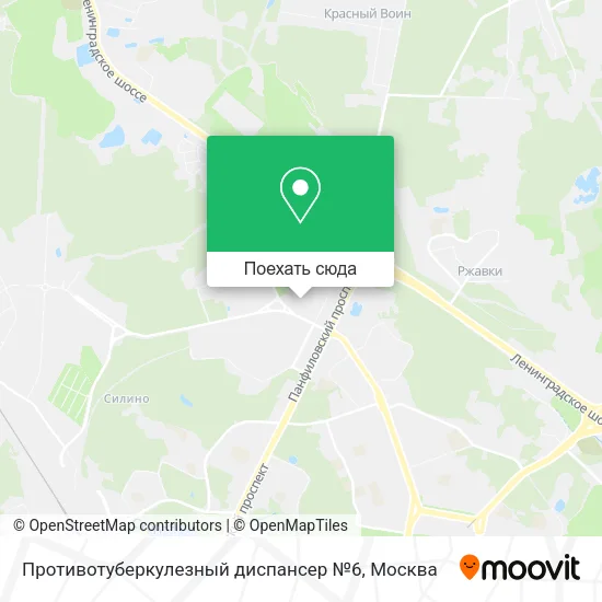 Карта Противотуберкулезный диспансер №6