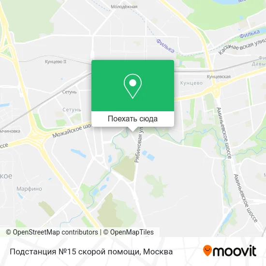 Карта Подстанция №15 скорой помощи