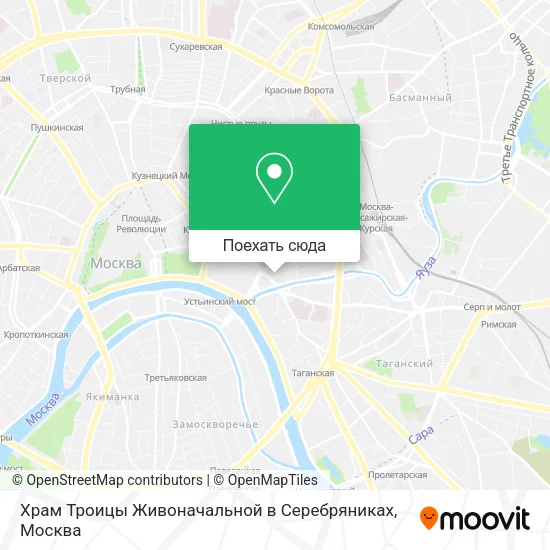 Карта Храм Троицы Живоначальной в Серебряниках