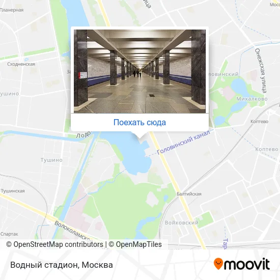 Карта Водный стадион