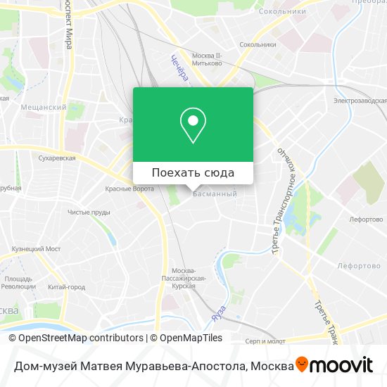 Карта Дом-музей Матвея Муравьева-Апостола