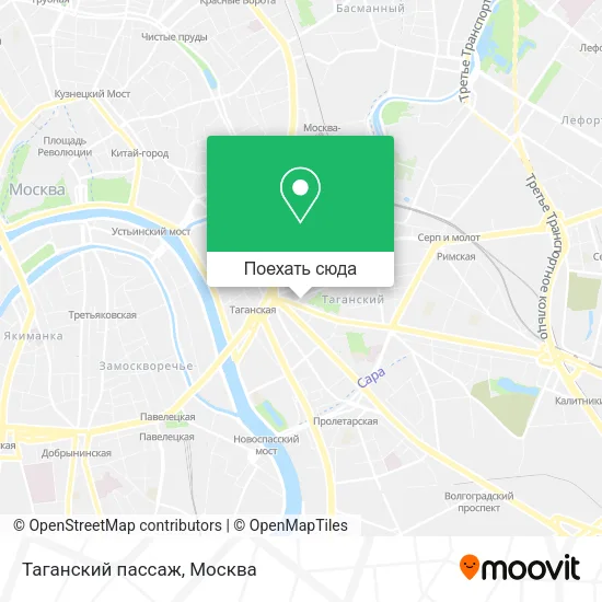 Карта Таганский пассаж