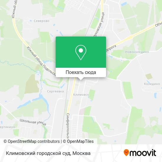 Карта Климовский городской суд