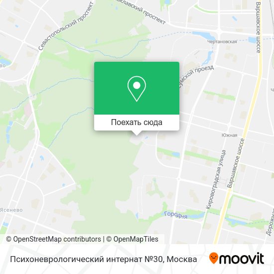 Карта Психоневрологический интернат №30