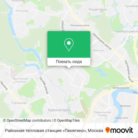 Карта Районная тепловая станция «Пенягино»