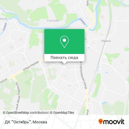 Карта ДК ""Октябрь""