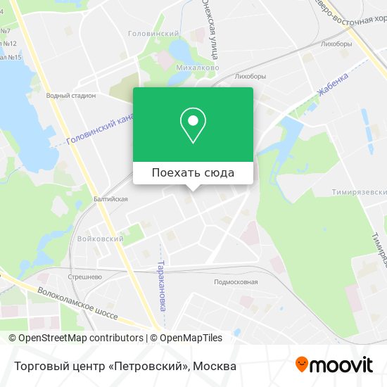 Карта Торговый центр «Петровский»