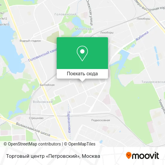 Карта Торговый центр «Петровский»