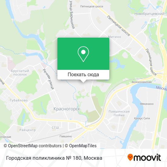 Карта Городская поликлиника № 180