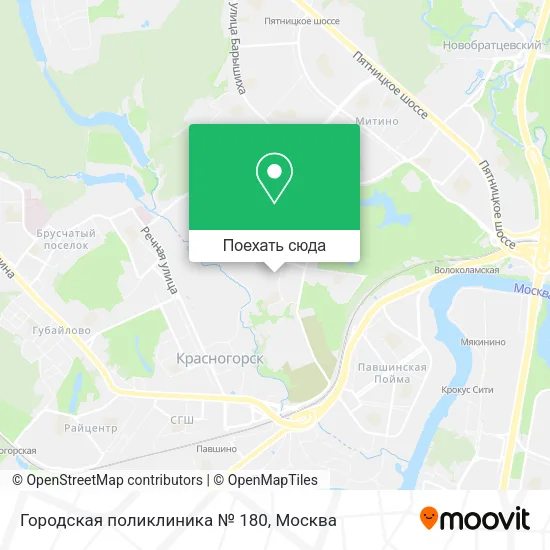Карта Городская поликлиника № 180