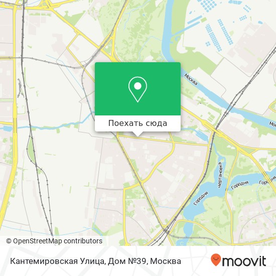 Карта Кантемировская Улица, Дом №39