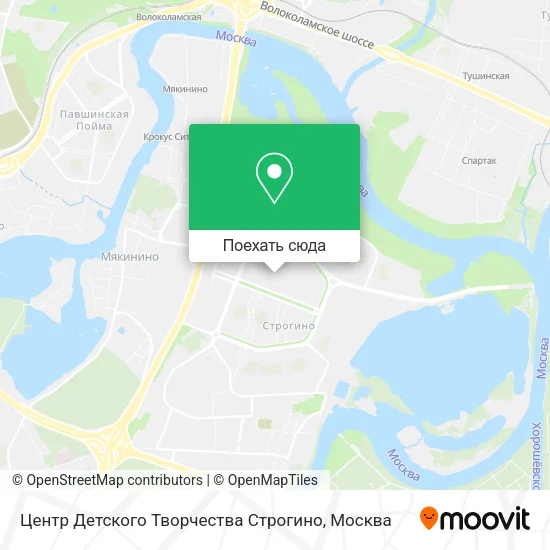Карта Центр Детского Творчества Строгино