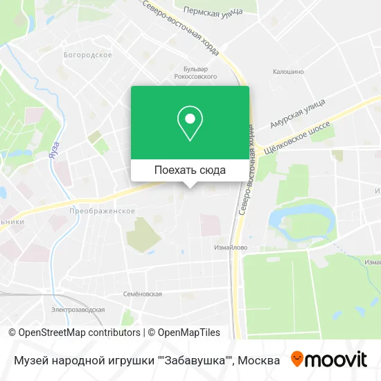 Карта Музей народной игрушки ""Забавушка""