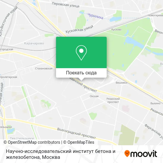 Карта Научно-исследовательский институт бетона и железобетона