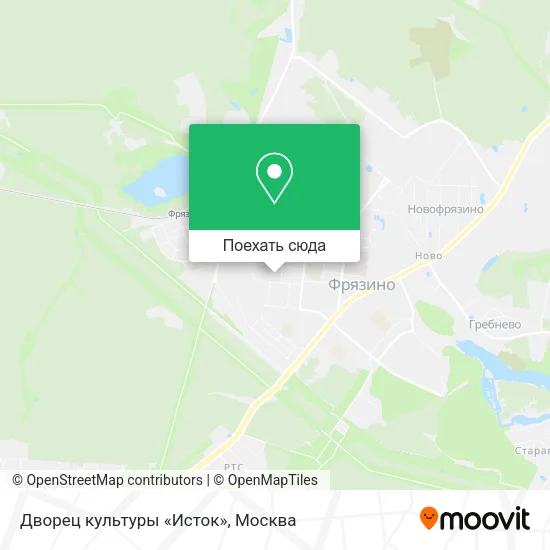 Карта Дворец культуры «Исток»