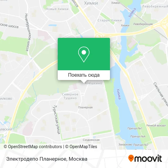 Карта Электродепо Планерное