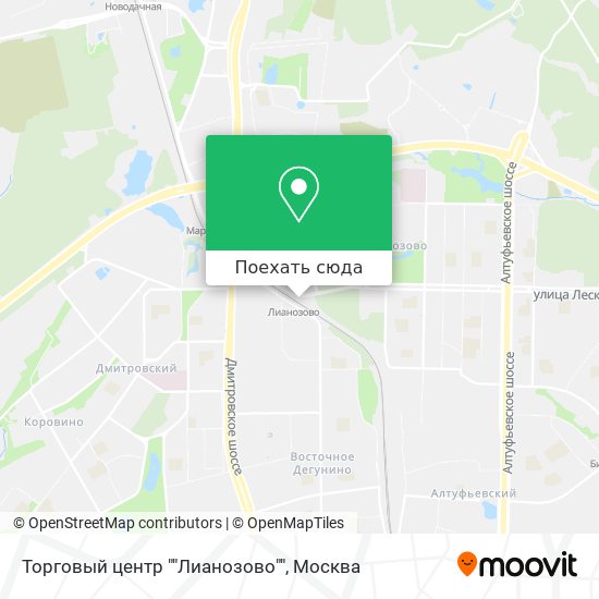 Карта Торговый центр ""Лианозово""