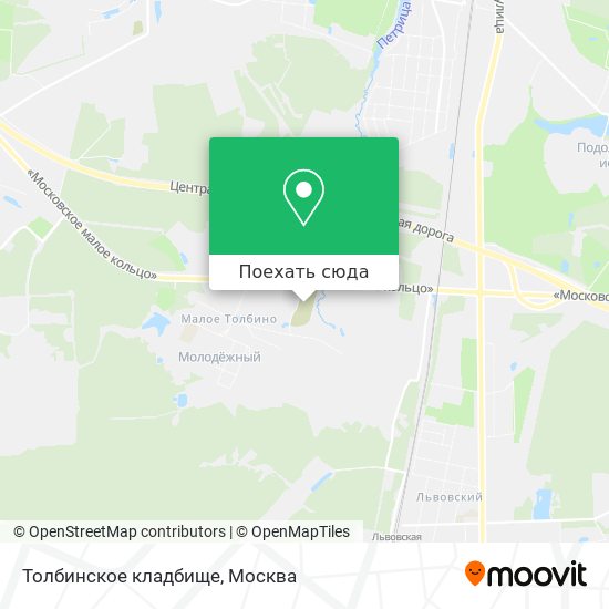 Карта Толбинское кладбище