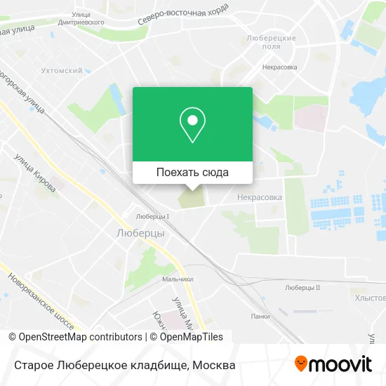 Карта Старое Люберецкое кладбище