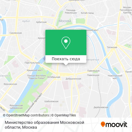 Карта Министерство образования Московской области