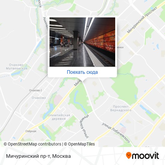 Карта москвы мичуринский проспект