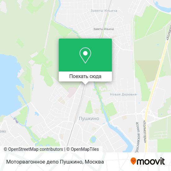 Карта Моторвагонное депо Пушкино