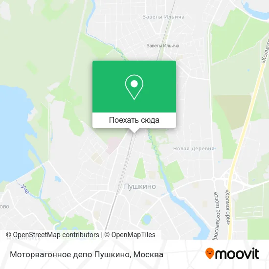 Карта Моторвагонное депо Пушкино