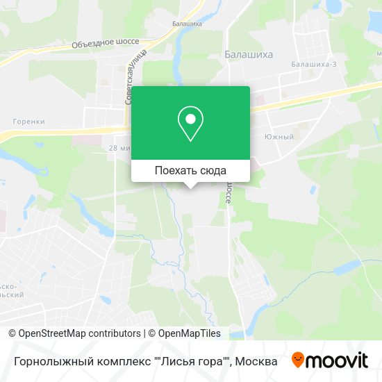 Карта Горнолыжный комплекс ""Лисья гора""