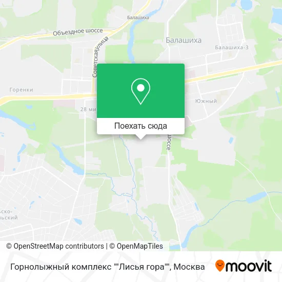 Карта Горнолыжный комплекс ""Лисья гора""