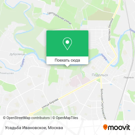 Карта Усадьба Ивановское
