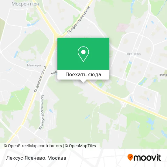 Карта Лексус-Ясенево