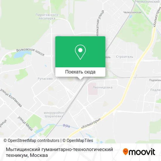 Карта Мытищинский гуманитарно-технологический техникум