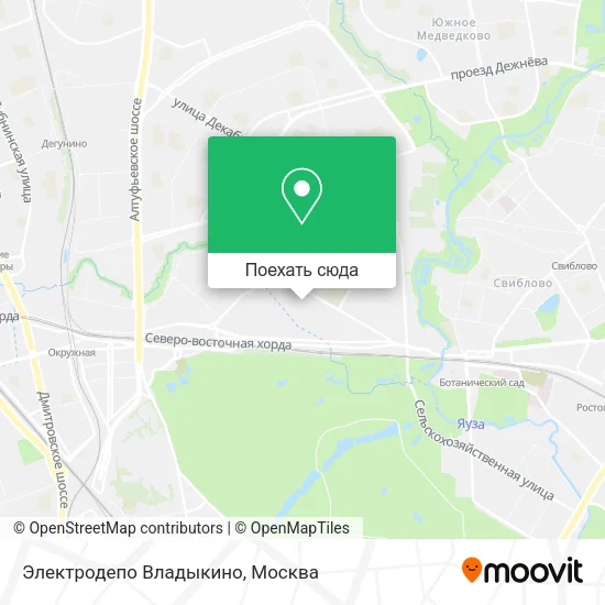 Карта Электродепо Владыкино