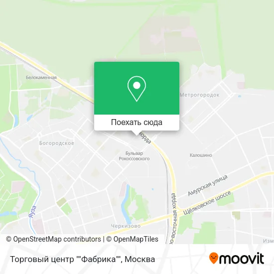 Карта Торговый центр ""Фабрика""