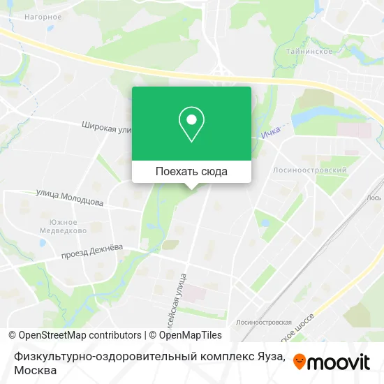 Карта Физкультурно-оздоровительный комплекс Яуза