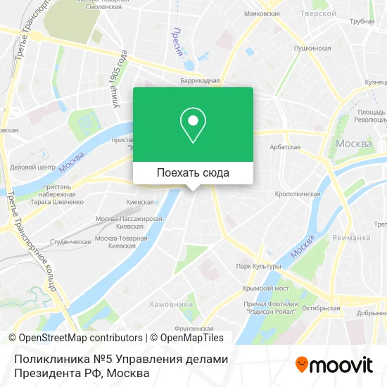 Карта Поликлиника №5 Управления делами Президента РФ