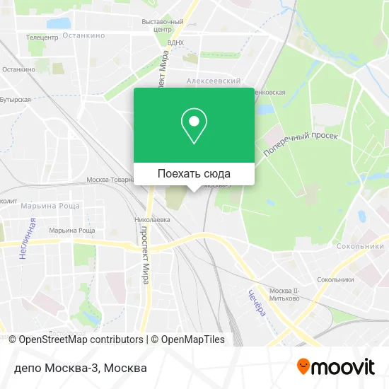 Карта депо Москва-3